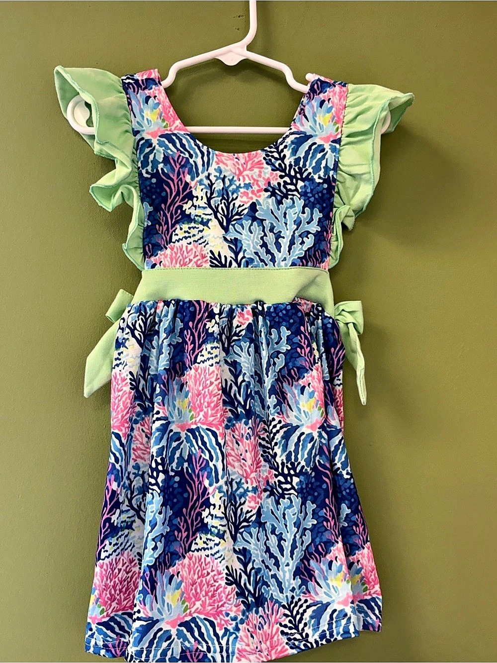 Girls Floral Ruffle Dress